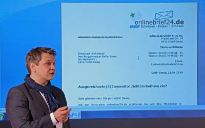 Live-Versand eines Briefes an den Bürgermeister, Foto: C. Benz