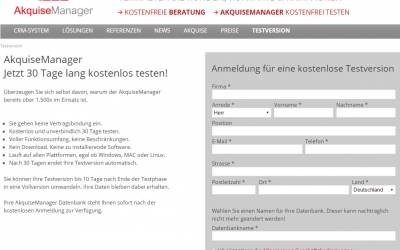 AkquiseManager 30 Tage kostenfrei testen